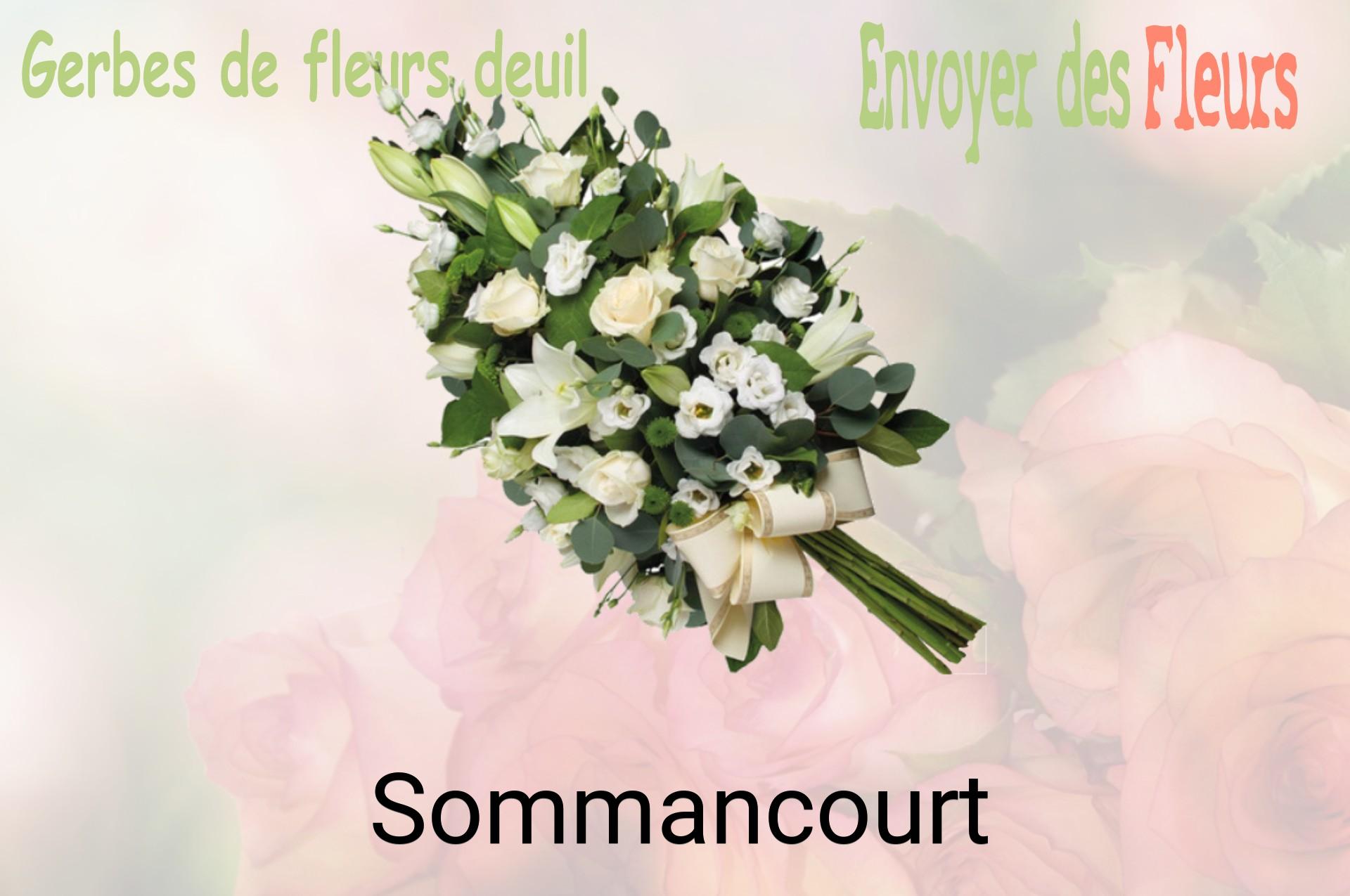 Gerbe de fleurs de deuil livrée à Sommancourt